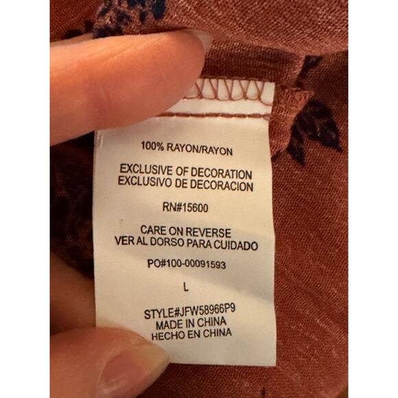 Mason & Belle Boho Floral Peasant Festival Top – Size Large - Picture 5 of 6